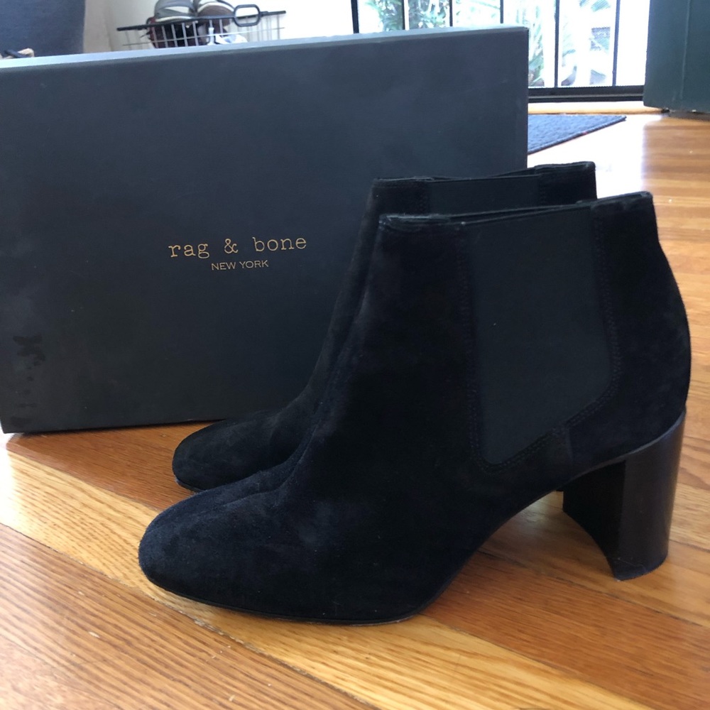 Rag and Bone Aslen Boot size 38 Black Suede